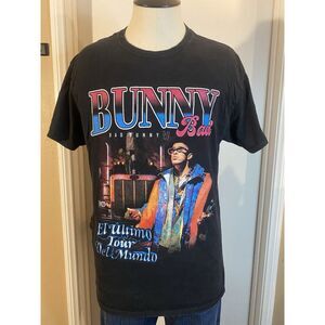 Bad Bunny El Ultimo Tour Del Mundo 2022 Double Sided Shirt‎  (Sold Out) M Black